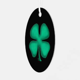 Black Irish oval metal ornament
