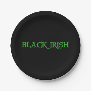Black Irish paper plates