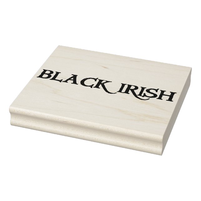 Black Irish rectangle large rubber stamp (Stamp)