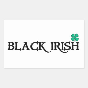 Black Irish rectangle stickers