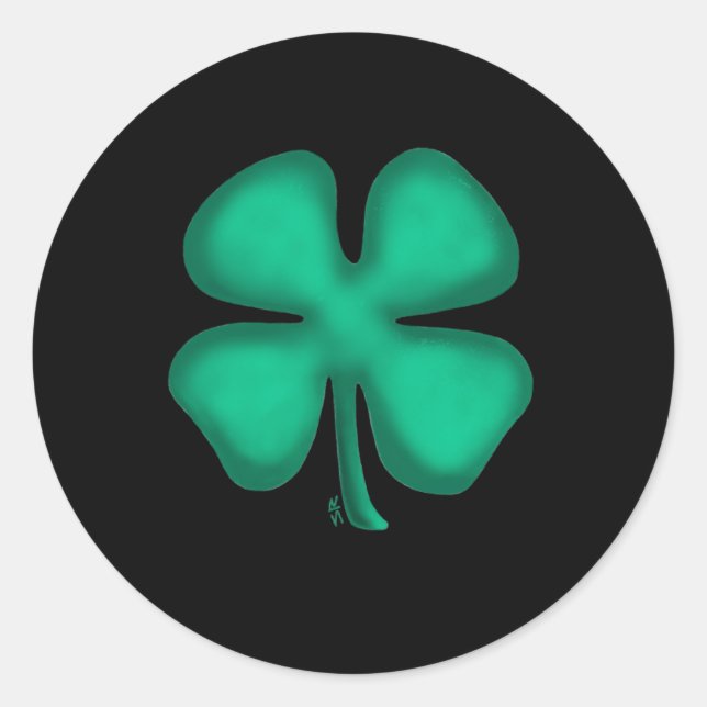 Black Irish small round stickers (Front)