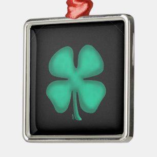 Black Irish square premium ornament