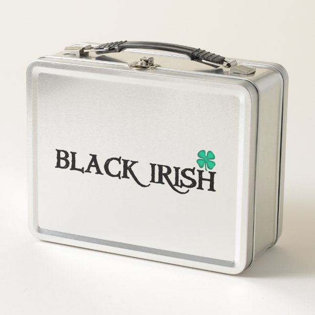 Black Irish stainless steel lunchbox (Front)