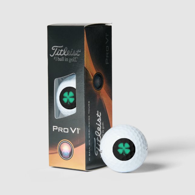 Black Irish Titleist Pro V1 soft golf balls 3 pk (Packaging)