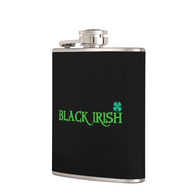 Black Irish w clover wrapped flask (Left)