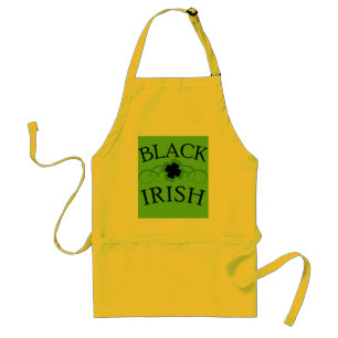 BLACK IRISH with Black Shamrock Standard Apron