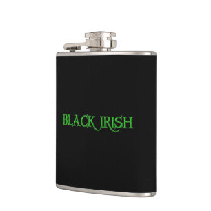 Black Irish wrapped flask