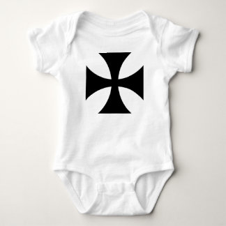 Black iron cross baby bodysuit