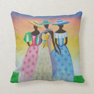 Black is Beautiful African Art Throw Pillow