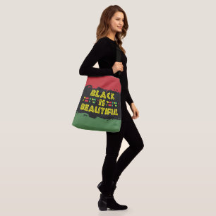 Black Is Beautiful African Theme Africa Black Crossbody Bag