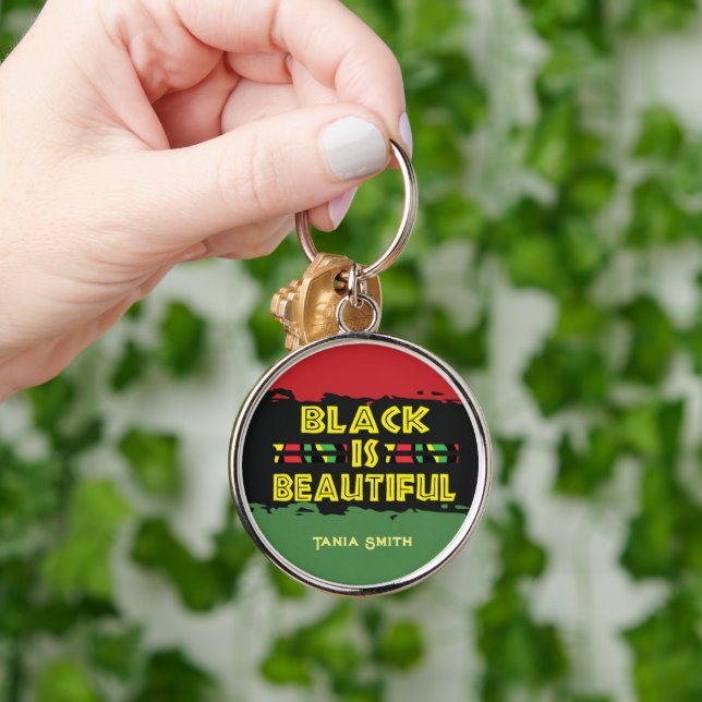 Black is Beautiful Gifts,Custom Name Personalized  Keychain (Hand)