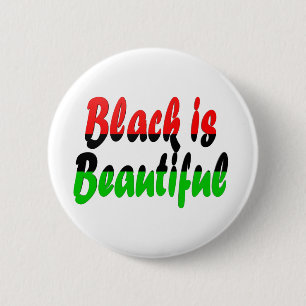 Black is Beautiful Pan-African Flag 2 Inch Round Button