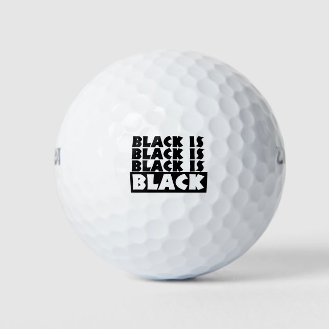 Black Is Black Golf Balls (Front)