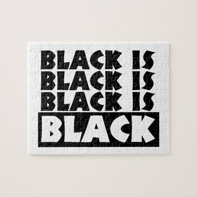 Black Is Black Jigsaw Puzzle (Horizontal)