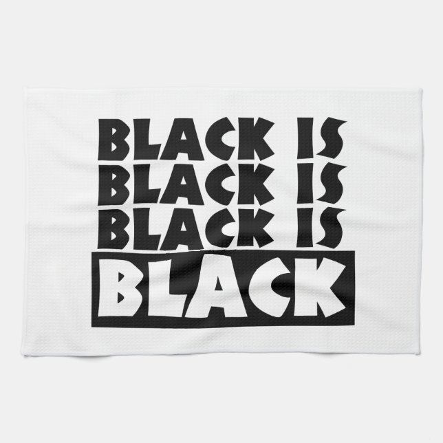 Black Is Black Kitchen Towel (Horizontal)
