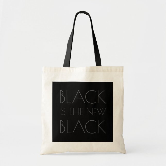 Black is the new Black - Typography Tote Bag (Front)
