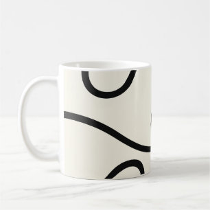 Black Ivory Loop Line Abstract Coffee Mug