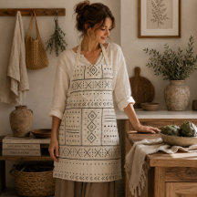 Black Ivory Tribal Geometric Pattern | Modern Boho