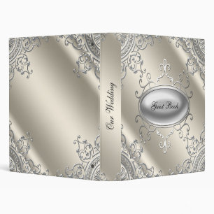 Black Ivory Wedding Guest Book Binder