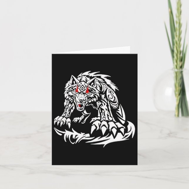 Black Jacob Fatu Wolf  Card (Front)