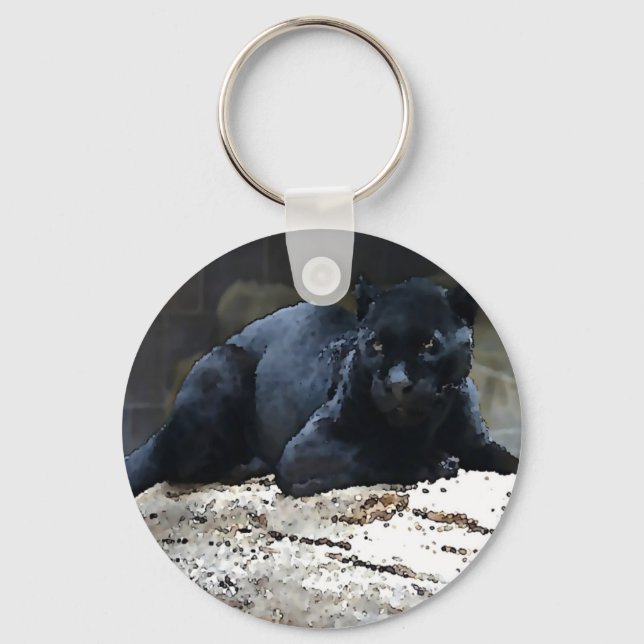 Black Jaguar Keychain (Front)