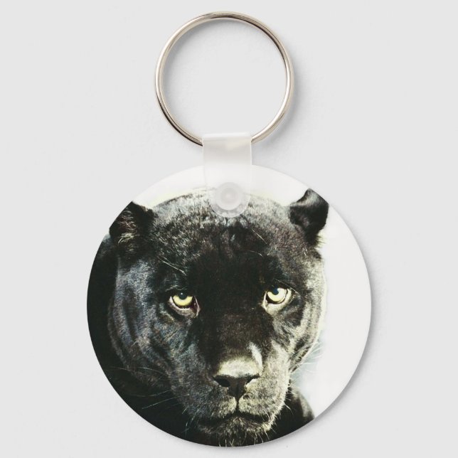 Black Jaguar Panther Keychain (Front)