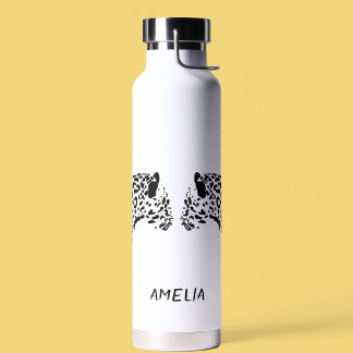 Black Jaguar Personalized Water Bottle