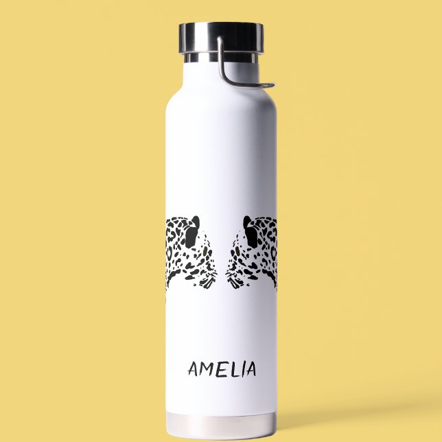 Black Jaguar Personalized Water Bottle (Creator Uploaded)