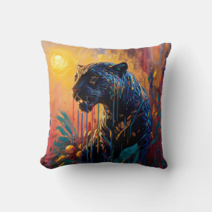 Black Jaguar Throw Pillow