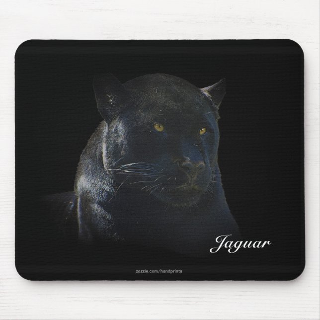 Black Jaguar Wild Cat Animal-Lover Mousepad (Front)