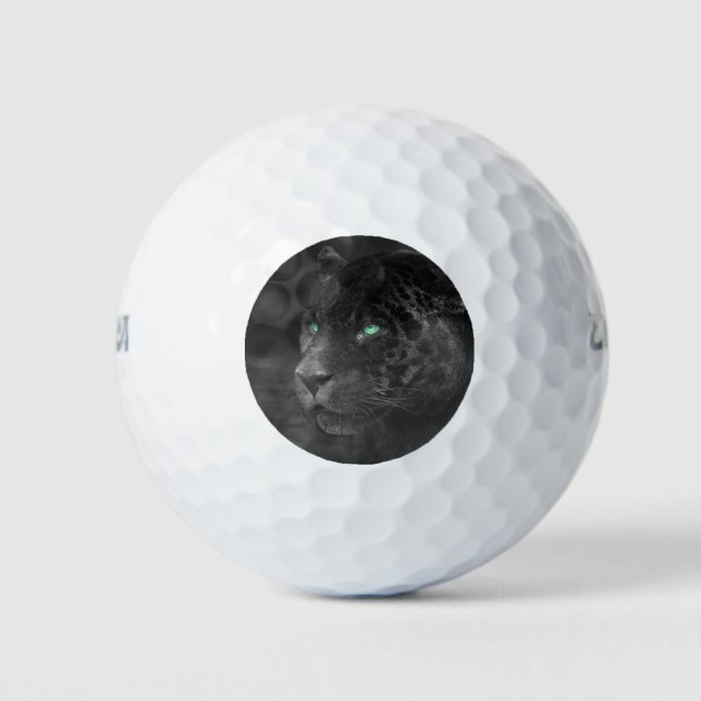 Black Jaguars Emerald Gaze Golf Balls (Front)
