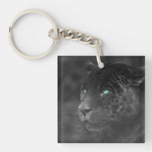 Black Jaguars Emerald Gaze Keychain