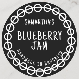 Black Jam Label Sticker