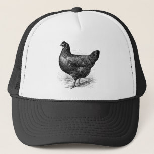 black java hen trucker hat