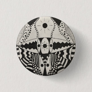 Black Jaw 1 Inch Round Button