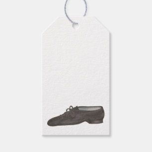 Black Jazz Dance Shoe Dancer Birthday Party Gift Tags