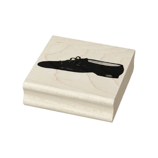Black Jazz Dance Shoe Teacher Choreographer Rubber Stamp (Stamp)