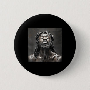 Black Jesus, Christianity, Church, Christ, Jesus _ 2 Inch Round Button