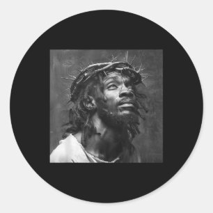 Black Jesus, Christianity, Church, Christ, Jesus _ Classic Round Sticker