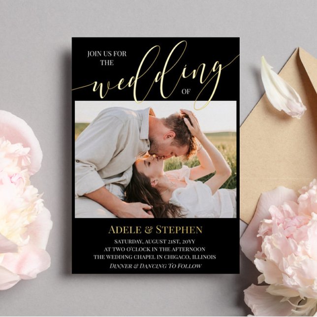 Black Join Us Script Photos Double Sided Wedding (Creator Uploaded)