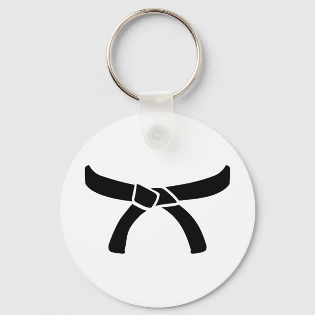 Black judo belt keychain (Front)