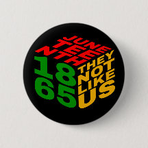 Black Juneteenth Buttons