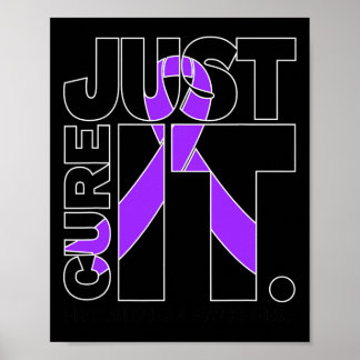 Black Just Cure Fibromyalgia Awareness  Poster