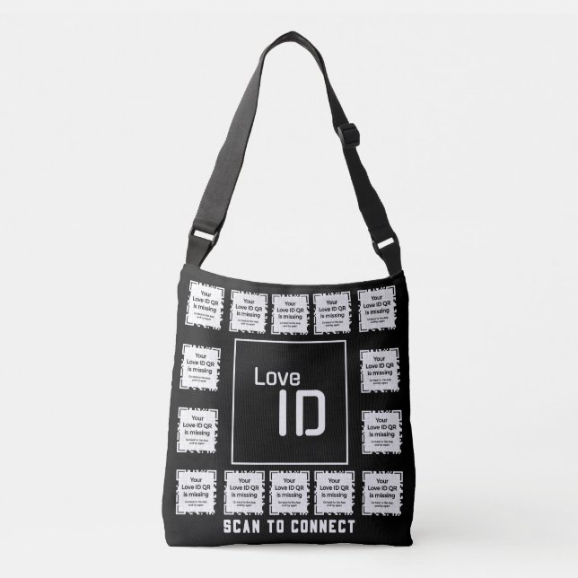 "BLACK" Jute Tragetash - PURE Collection Crossbody Bag (Front)