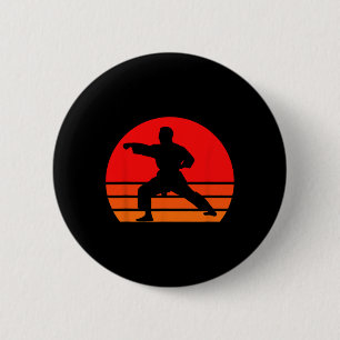 Black Karate Shirt1 2 Inch Round Button
