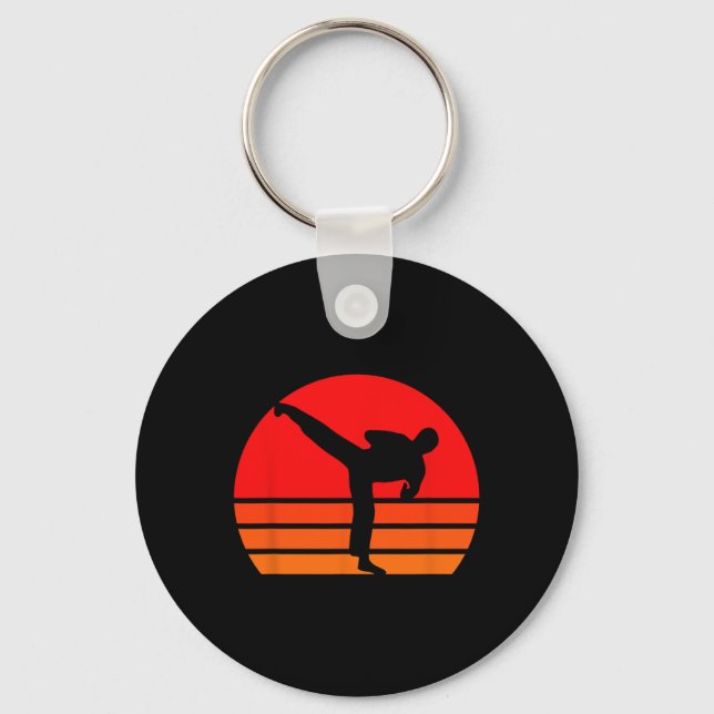 Black Karate Shirt  Keychain (Front)