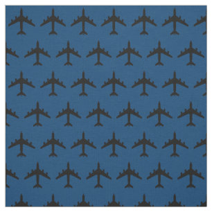 Black KC-135 Refueling Jet Airplane on Blue Fabric