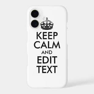 Black Keep Calm and Your Text