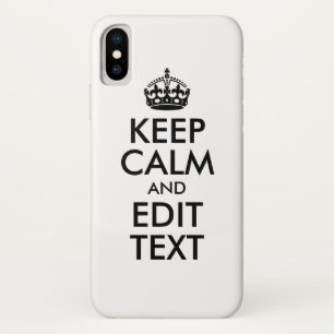 Black Keep Calm and Your Text Case-Mate iPhone Case