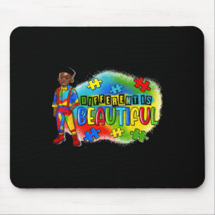 Black Kid Autism Different Is Beautiful Autism Awa Mouse Pad
